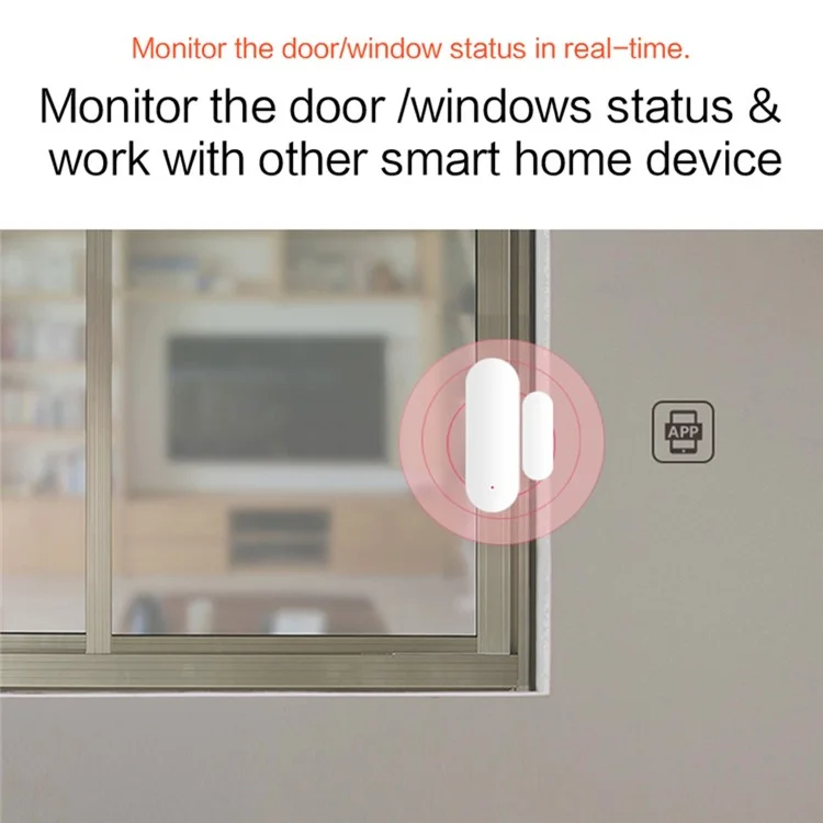 Tuya Smart WiFi Door Sensor Smart Home Open Close Detector Compatible with Alexa Google Home