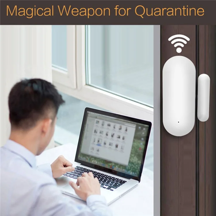 Tuya Smart WiFi Door Sensor Smart Home Open Close Detector Compatible with Alexa Google Home