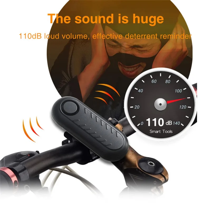 Bicycle Alarm IP55 Waterproof Motorcycle Anti-Theft Vibration Detection Remote Control Alarm