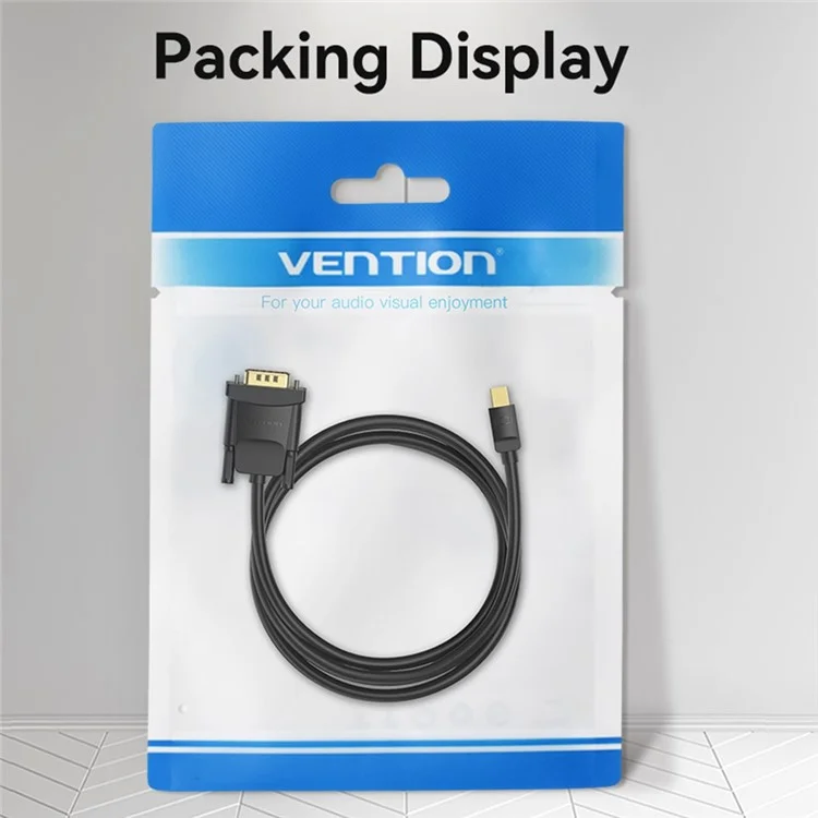 VENTION HFDBH 2m Mini DP to VGA Conversion Cable 1080P 60Hz HD Video Cord - Black