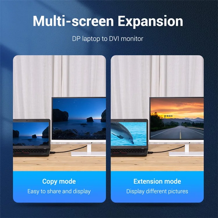 VENTION HAFBF 1m DisplayPort DP to DVI 24+1 Male to Male Cable 1080P / 60Hz Gold Plated Connector Wire
