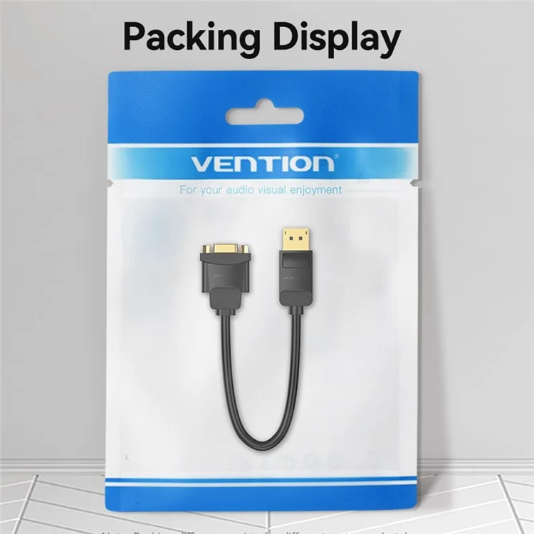 VENTION HBSBB 0.15m 1080P 60Hz Full HD DP Male to VGA Male Cable for Streaming Gaming