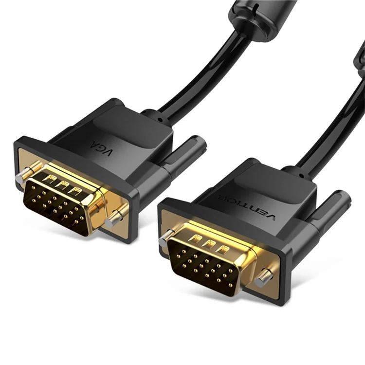 VENTION DADBL 10m VGA 3+9 Male to VGA Male Cable 1080P 60Hz HD PVC Cord - Black