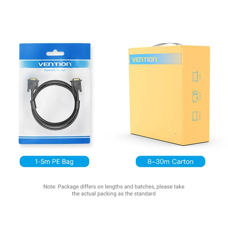 VENTION DAEBF 1m 1080P 60Hz VGA to VGA (3+6) Cable Male to Male Gold Plated Connector Wire