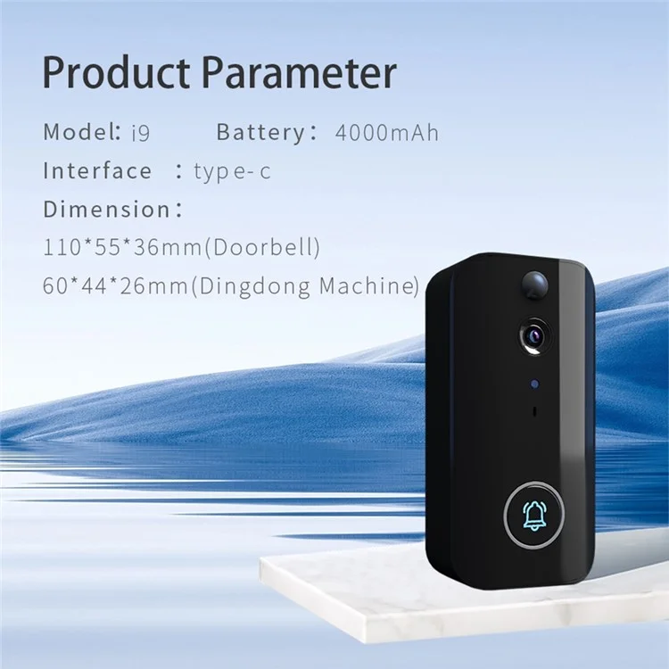 I9 VGA Network Smart Doorbell Phone APP Two-Way Voice Motion Sensor Smart Door Bell