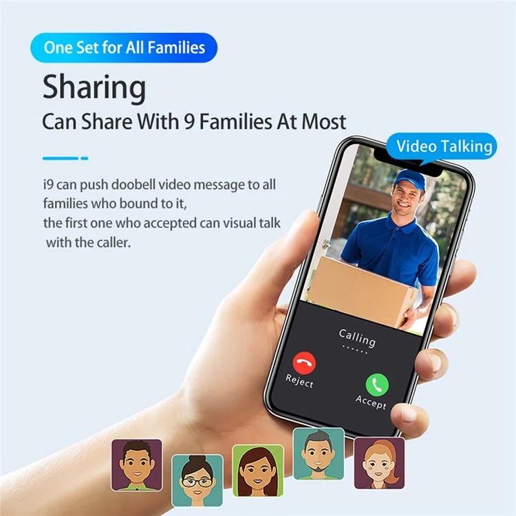 I9 VGA Network Smart Doorbell Phone APP Two-Way Voice Motion Sensor Smart Door Bell