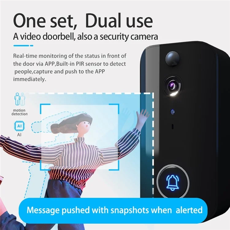 I9 VGA Network Smart Doorbell Phone APP Two-Way Voice Motion Sensor Smart Door Bell