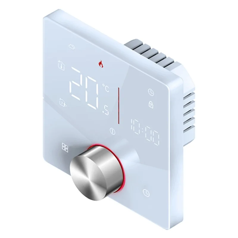 BHT-009GCLW Smart Tuya Thermostat Temperature Control Panel Boiler Sauna Room Digital Controller - White