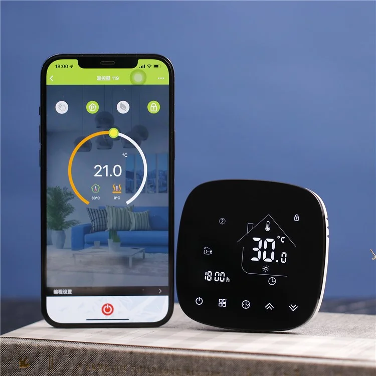 Termostato digital de pared BHT-001GC para caldera, panel de control de temperatura con pantalla