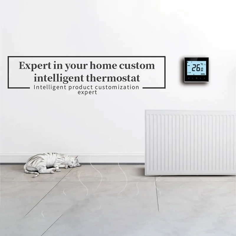 BHT-1000GA Water Floor Heating Smart Thermostat Touch Screen Temperature Controller Panel - Black