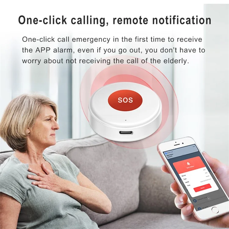 ZB-SOS WiFi Tuya App Smart Security SOS Knopf Hilfsszene Verknüpfung Smart Schalter