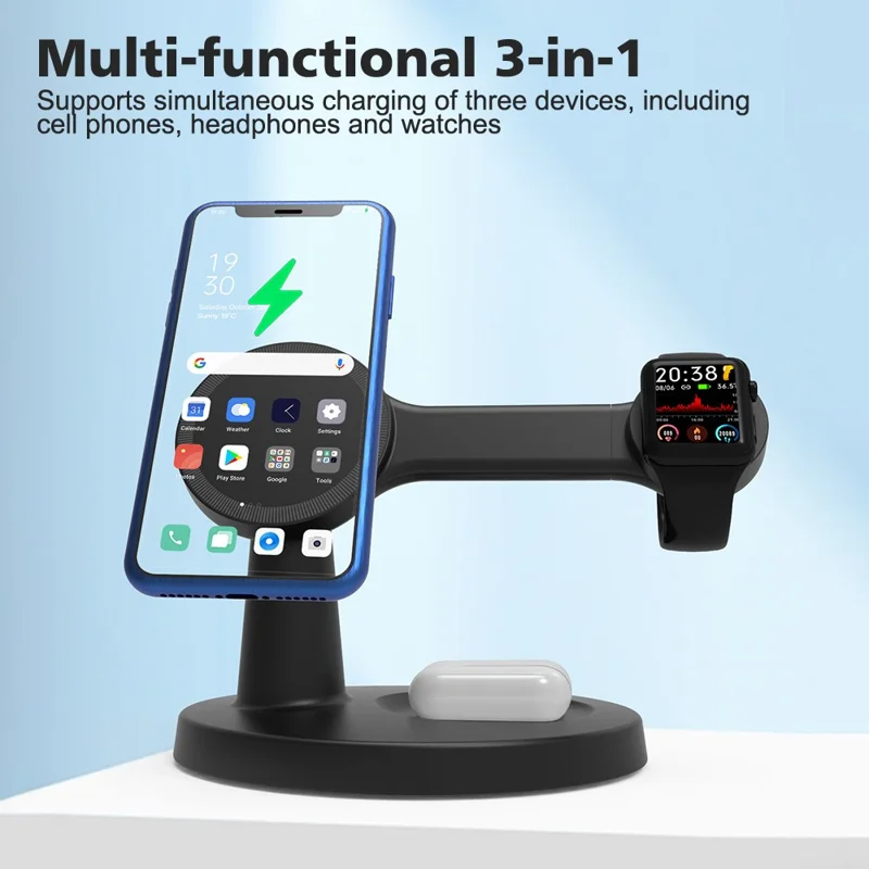 Magnetic Wireless Charger Motion Activated 4K WiFi Hidden Camera Spy Camera - White