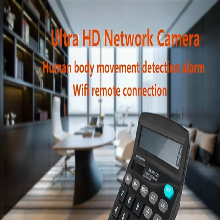 Caméra espion WiFi 4K Mini Cam HD avec support pour carte TF 128 Go (carte TF non incluse)