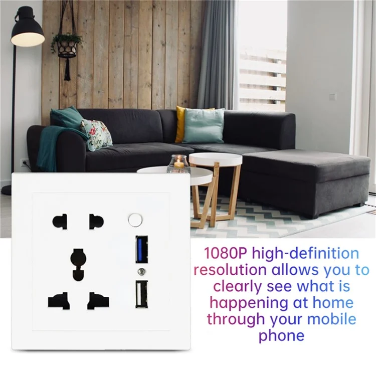 HD 1080P WiFi Security Camera Motion Detection Home Smart Socket Hidden Cam
