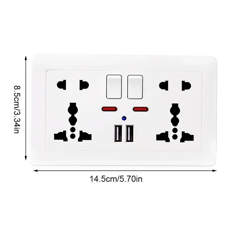Câmera Wi-Fi HD 1080P com detecção de movimento no soquete da parede, visualização remota, câmera de segurança doméstica - Branca