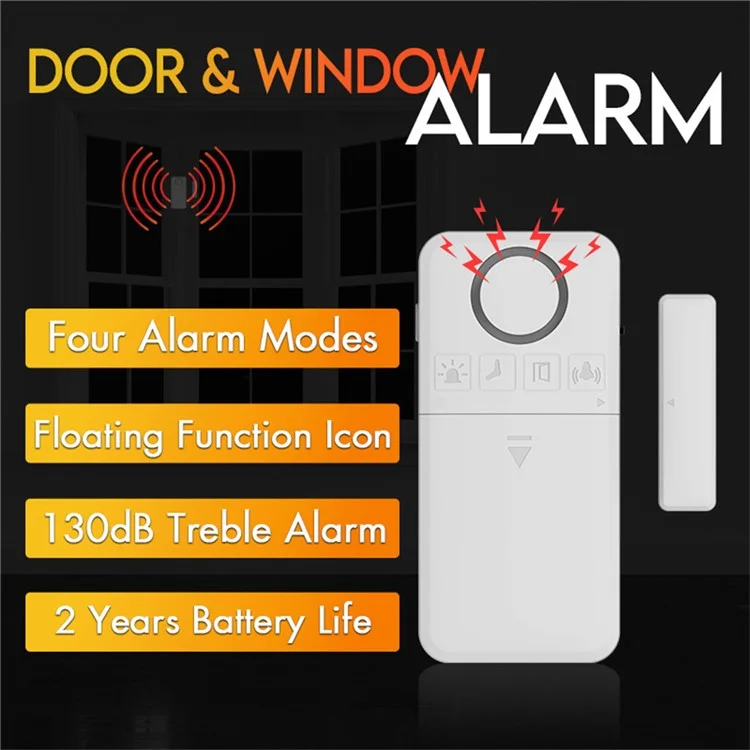 D100 130dB Door Window Alarm Wireless Magnetic Anti Theft Detector for Home Store