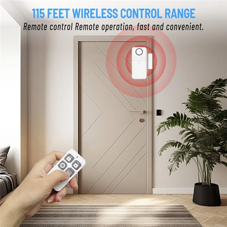 Telecomando di allarme di sicurezza DR100 Sensore magnetico 130dB Sistema antifurto wireless per la casa Dispositivo di protezione
