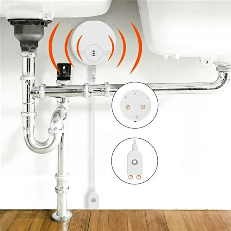 Rilevatore di perdite d'acqua W100 con sensore di allarme da 130 dB e modalità dual per la rilevazione delle perdite d'acqua