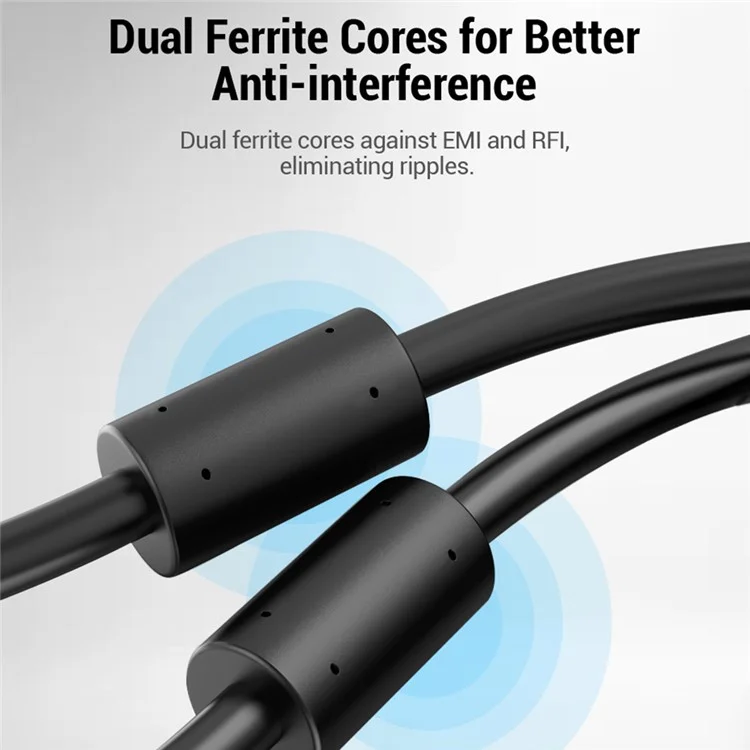 VENTION DAGBF 1m VGA Male to VGA Female Extension Cord 1080P 60Hz Gold Plated Adapter Cable - Black