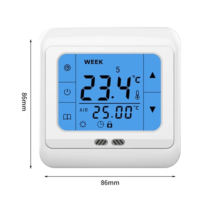 C07 Dotykowy termostat grzewczy ze smartfonem, cyfrowy sterownik temperatury o wysokiej dokładności - 16A