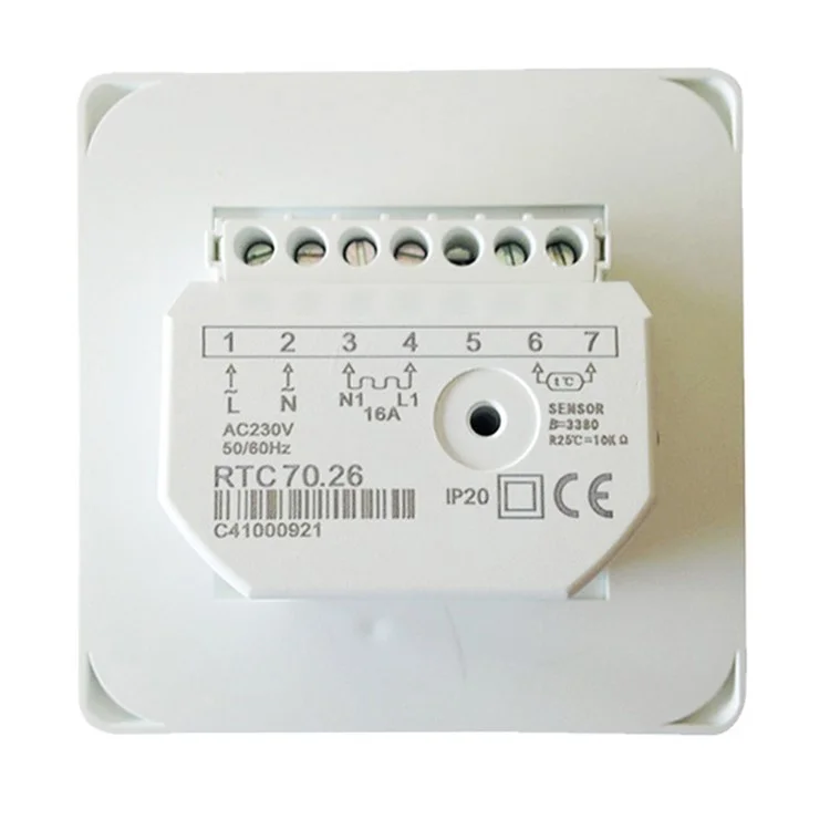 RTC70 Elektrischer Fußbodenheizungs-Thermostat, Temperaturregler für Wasserbodenheizung mit integrierter Sonde