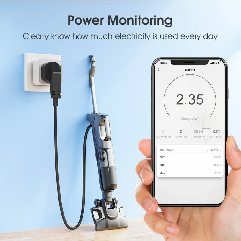 Tuya Zigbee 3.0 Smart Home APP Voice Control Universal Power Socket with Timer - US Plug