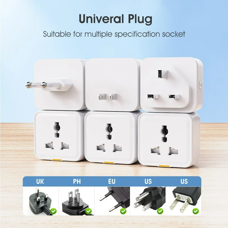 Tuya Zigbee 3.0 Smart Home APP Voice Control Universal Power Socket with Timer - US Plug