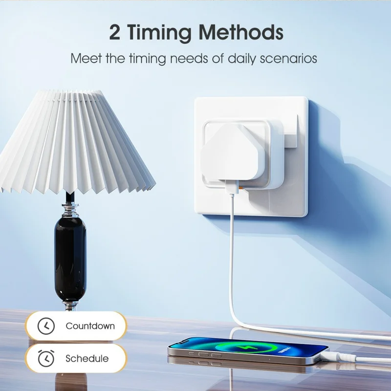 Tuya Zigbee 3.0 Smart Home APP Voice Control Universal Power Socket with Timer - US Plug