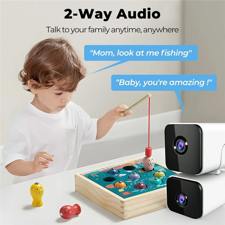 SXT012 4MP Überwachungskamera mit Zweiwege-Audio, Tuya-App, Dual-Linse, Panoramakamera - EU-Stecker