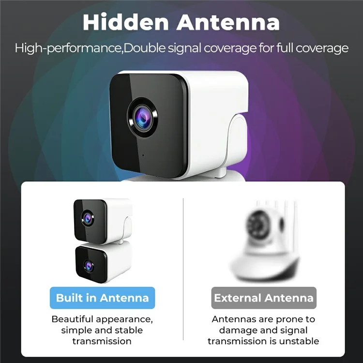 SXT012 4MP Überwachungskamera mit Zweiwege-Audio, Tuya-App, Dual-Linse, Panoramakamera - EU-Stecker