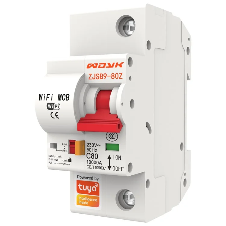WDYK 10A - 80A 1P Tuya Smart WiFi Circuit Breaker Remote Control Intelligent Switch for Smart Home Automation - 20A