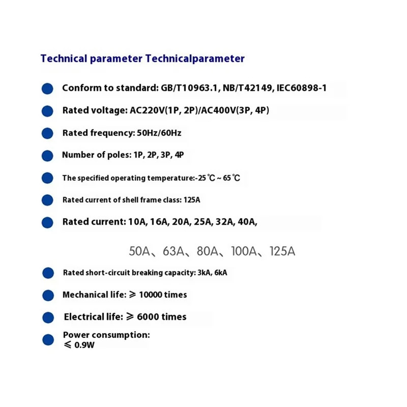 WDYK 10A - 80A 2P Tuya Smart WiFi Circuit Breaker Remote Control Intelligent Switch for Smart Home Automation - 63A