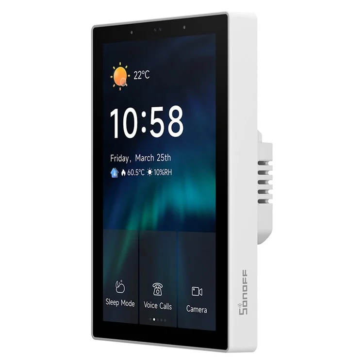 SONOFF NSPanel Pro 120 Pannello intelligente WiFi con schermo touch da 4,7 pollici e gateway ZigBee per l'automazione domestica - Bianco / Spina USA