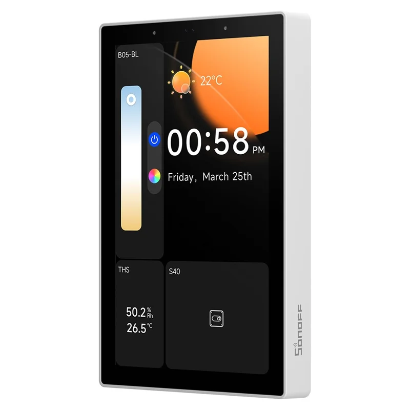 SONOFF NSPanel Pro 120 Pannello intelligente WiFi con schermo touch da 4,7 pollici e gateway ZigBee per l'automazione domestica - Bianco / Spina USA