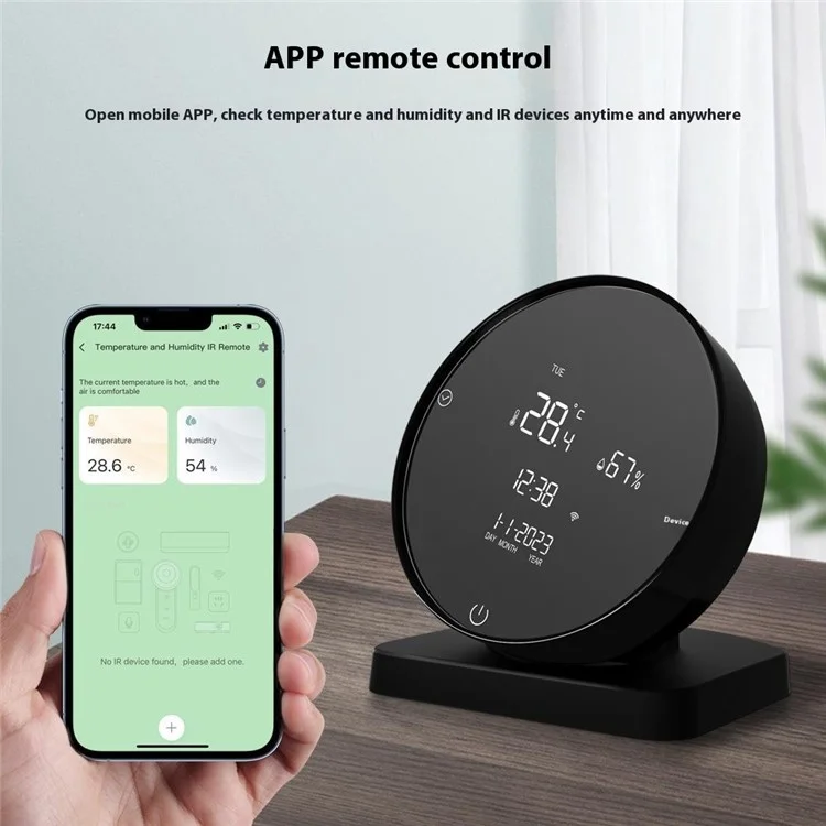 WHS20S 2 in 1 WiFi Smart Temperature Humidity Sensor Home IR Remote Control