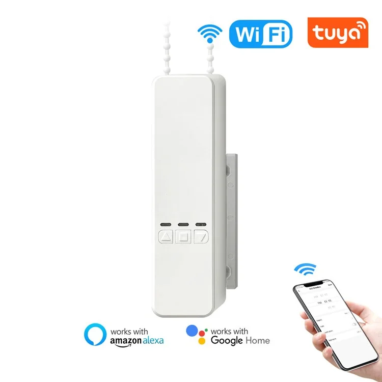 CM01 WiFi Smart Roller Blind Motor App Controlled Venetian Blind Pull Cord Home Electric Curtain Controller - EU Plug
