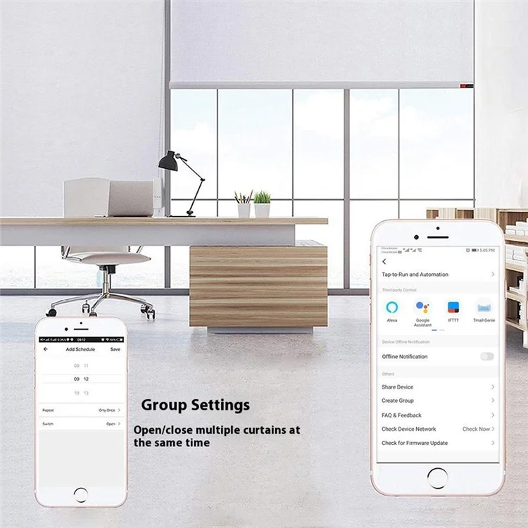 CM01 WiFi Smart Roller Blind Motor App Controlled Venetian Blind Pull Cord Home Electric Curtain Controller - EU Plug