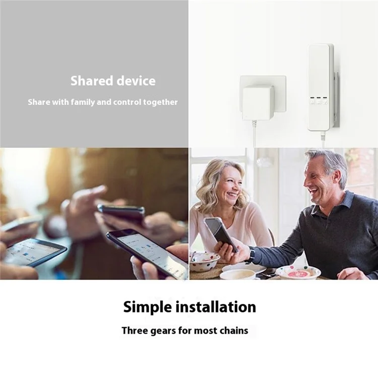 CM01 WiFi Smart Roller Blind Motor App Controlled Venetian Blind Pull Cord Home Electric Curtain Controller - EU Plug