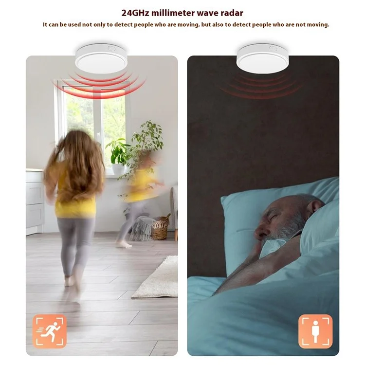 HE20 Smart WiFi Human Body Sensor 24GHz Millimeter Wave Radar Detection APP Timer Remote Control