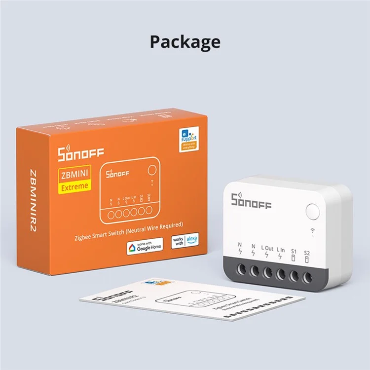 SONOFF ZBMINIR2 Zigbee Smart Switch Remote Control Voice Activated Timer Module
