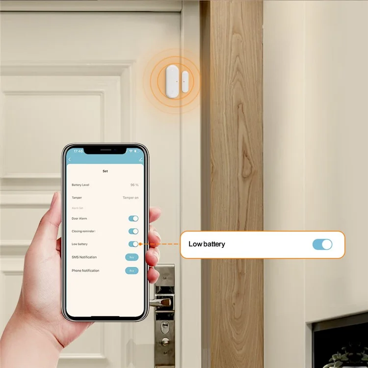 ZDS16 Intelligenter Heim-Sicherheits-Zigbee-Tür-Fenster-Magnetfeldsensor Mit App-Benachrichtigung Alarmgerät