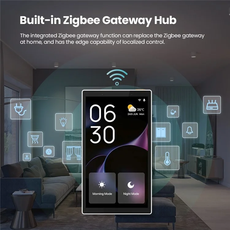 P6Epro Smart Home Panel mit integriertem Zigbee-Gateway Alexa Szenensteuerung Touchdisplay