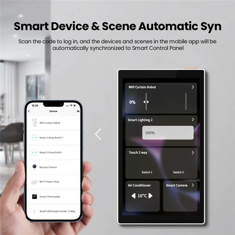 P6Epro Smart Home Panel mit integriertem Zigbee-Gateway Alexa Szenensteuerung Touchdisplay