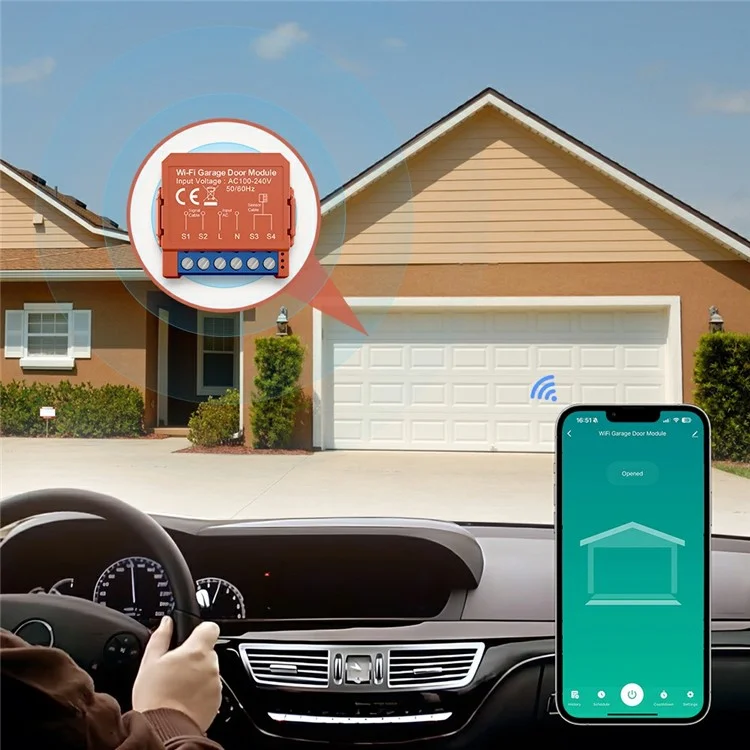 Modulo per porta del garage GDS16 WiFi Smart Timer Control Interruttore intelligente per porte a sezione / avvolgibili