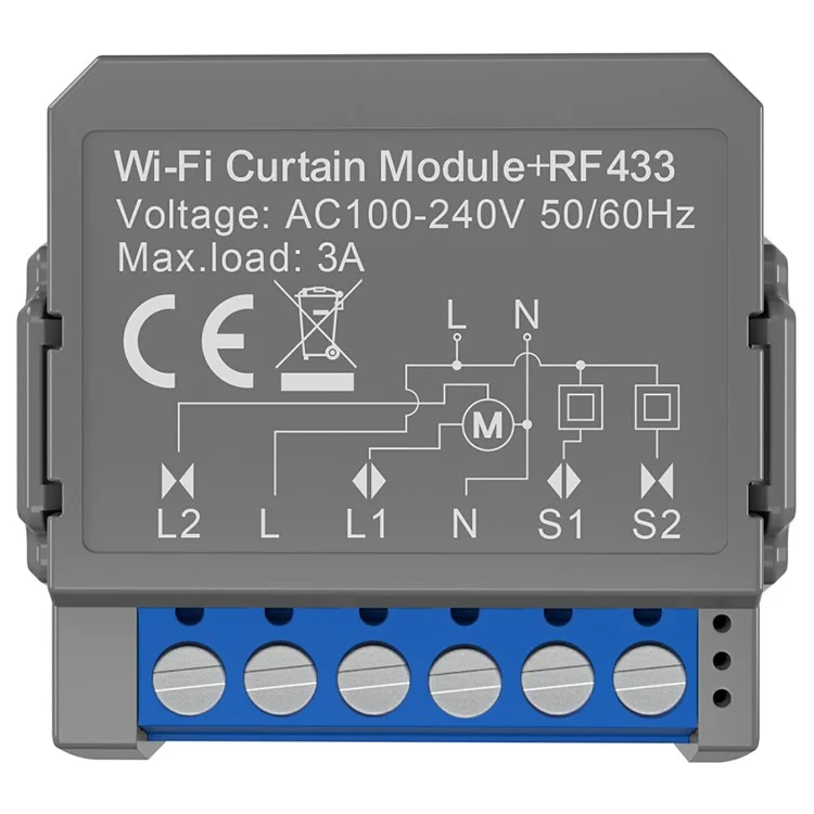 CSM16-RF-1 WiFi Curtain Switch Controller Module with RF433 Smart Blinds Control Tuya Smart Home Device
