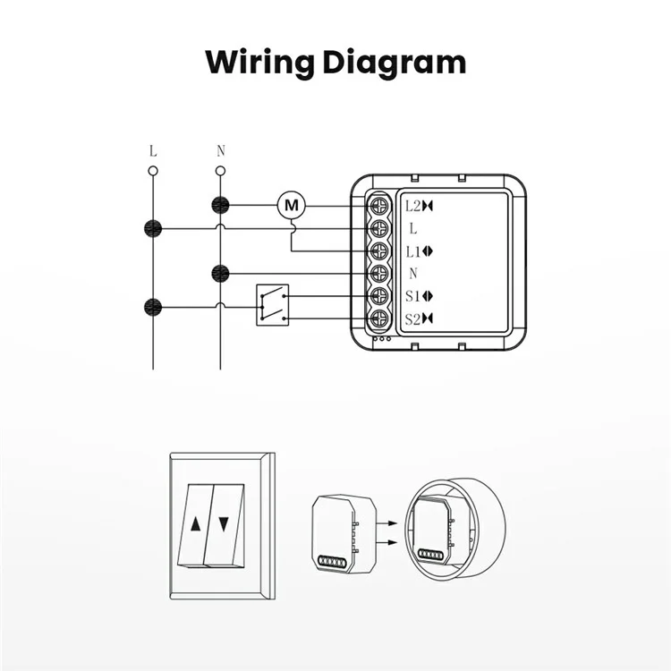 CSM16-RF-1 WiFi Curtain Switch Controller Module with RF433 Smart Blinds Control Tuya Smart Home Device