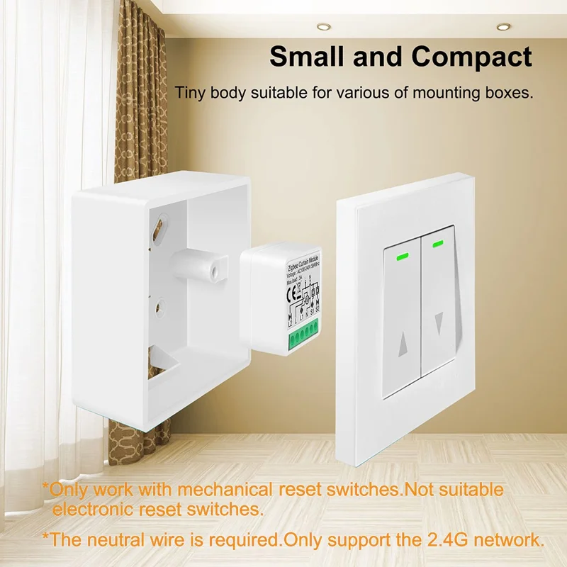 N-ZCSM01 Zigbee Curtain Controller Switch Module Smart APP Control Mini Actuator