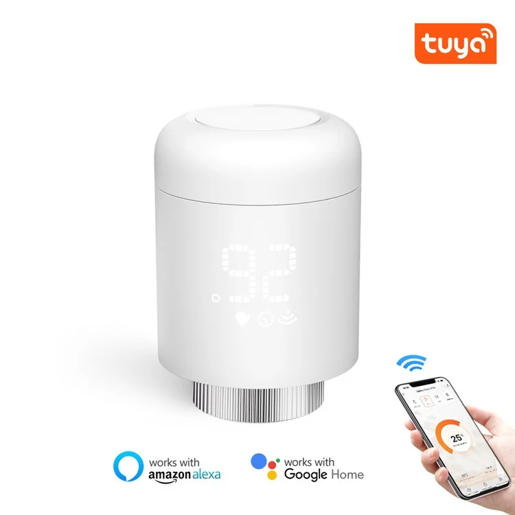 TRV16 Tuya Zigbee Smart Thermostatic Valve Radiator App Control  Intelligent Temperature Regulator