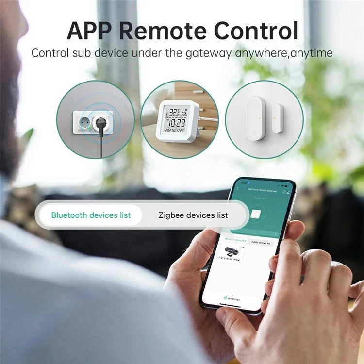 GW16 Умный ZigBee Bluetooth Двухрежимный Беспроводной Шлюз для Умного Дома Устройство Связи Дистанционное Приложение Управление - Темно-синий