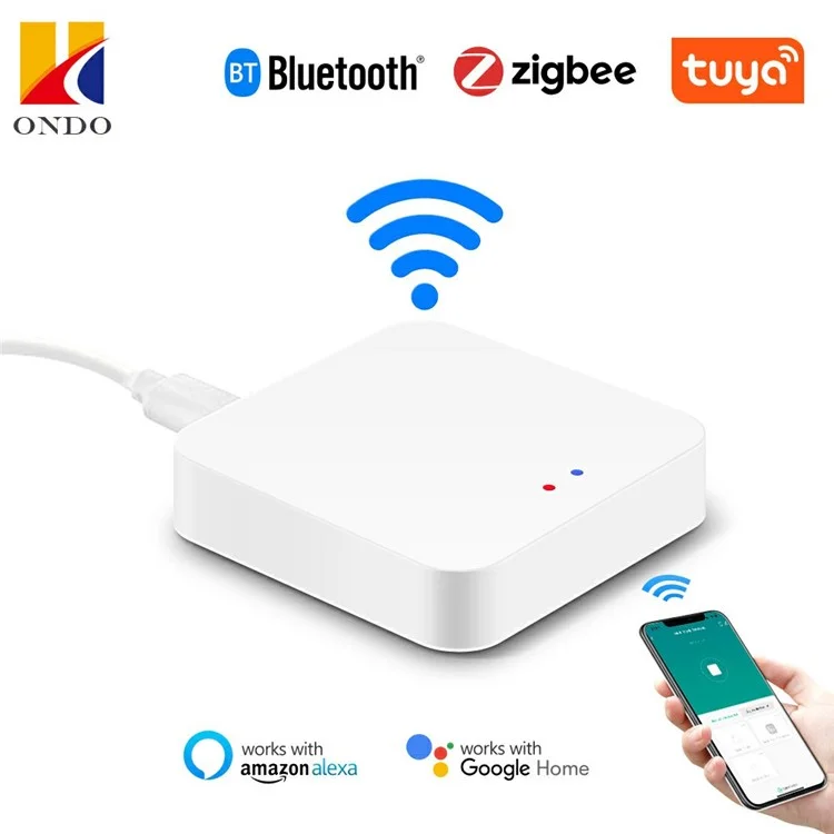 GW02 Tuya Zigbee Bluetooth-compatible Gateway Hub 2 in 1 Multi-Device Control Smart Home Remote Management
